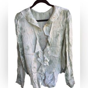 FREE PEOPLE SILK BLOUSE NWT L